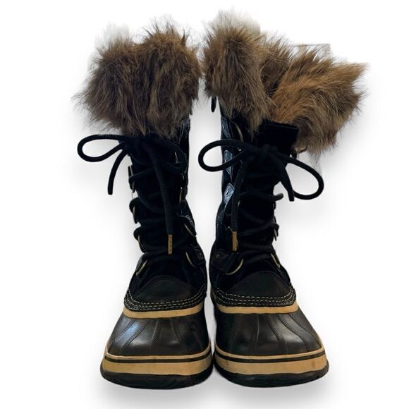 Sorel Joan of Arctic Tall Boots Black and Quarry - Picture 1 of 8